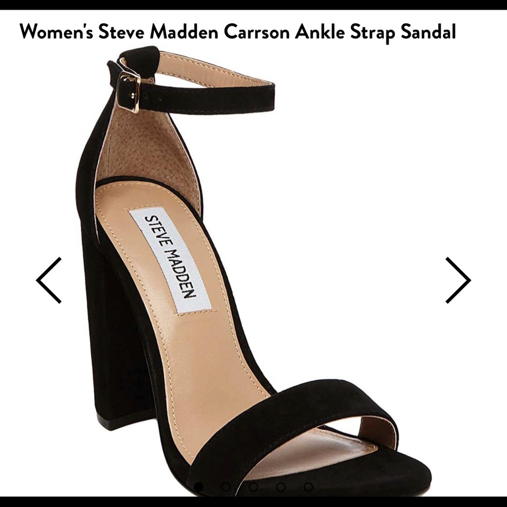 Steve Madden Black Suede Carrson Sandal 6.5